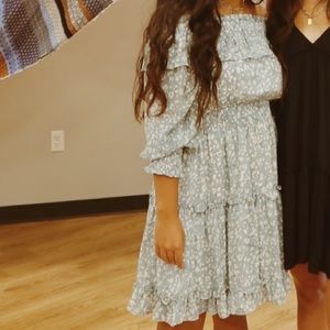 Off the shoulder dress!